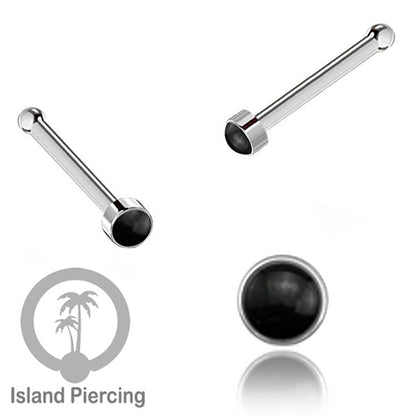 Nose Pin Piercing Jewelry Perhiasan Hidung warna silver dengan Batu