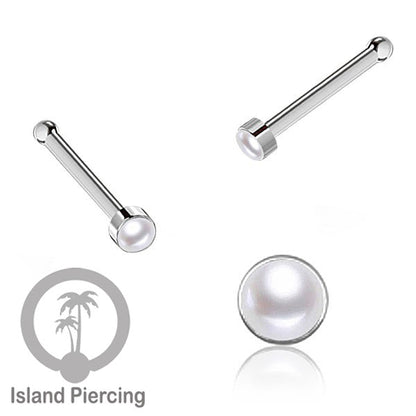 Nose Pin Piercing Jewelry Perhiasan Hidung warna silver dengan Batu