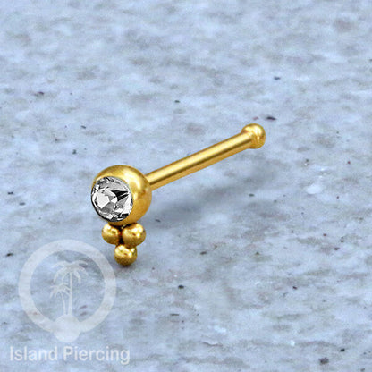 Nose Pin Piercing Jewelry Perhiasan Hidung banyak variasi warna gold dengan Kristal dan Batu