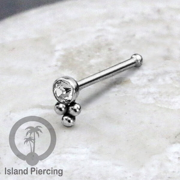Nose Pin Piercing Jewelry Perhiasan Hidung banyak variasi warna silver dengan Kristal dan Batu