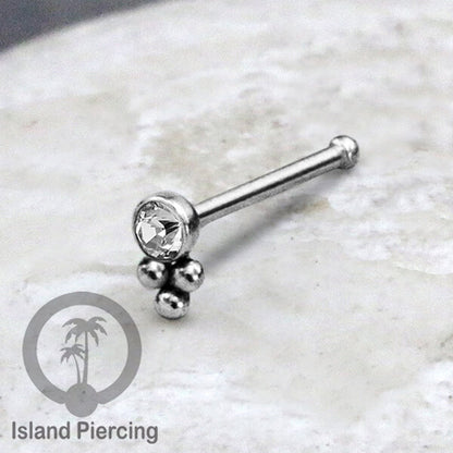 Nose Pin Piercing Jewelry Perhiasan Hidung banyak variasi warna silver dengan Kristal dan Batu