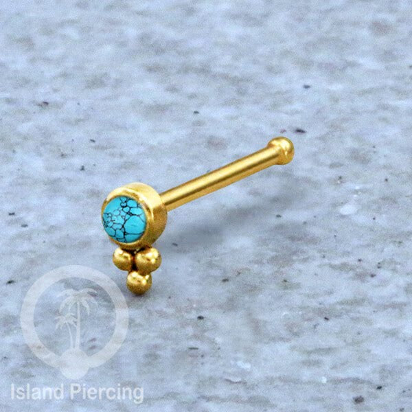 Nose Pin Piercing Jewelry Perhiasan Hidung banyak variasi warna gold dengan Kristal dan Batu