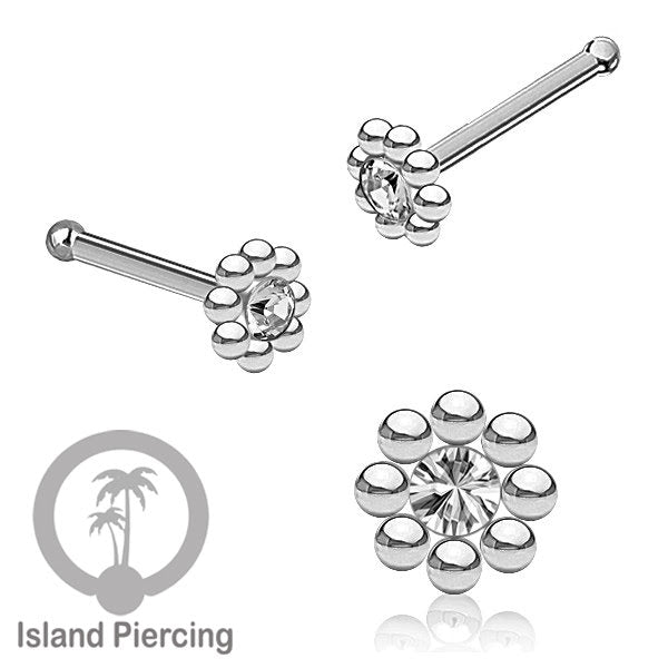 Nose Pin Piercing Jewelry Perhiasan Hidung banyak variasi warna silver dengan Kristal dan Batu