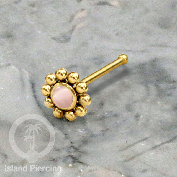 Nose Pin Piercing Jewelry Perhiasan Hidung banyak variasi warna gold dengan Kristal dan Batu