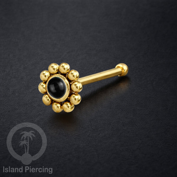 Nose Pin Piercing Jewelry Perhiasan Hidung banyak variasi warna gold dengan Kristal dan Batu