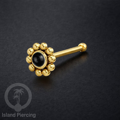 Nose Pin Piercing Jewelry Perhiasan Hidung banyak variasi warna gold dengan Kristal dan Batu