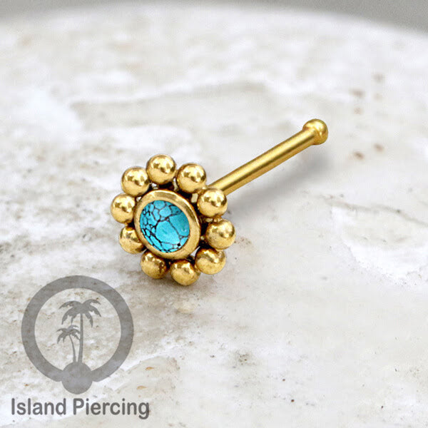 Nose Pin Piercing Jewelry Perhiasan Hidung banyak variasi warna gold dengan Kristal dan Batu
