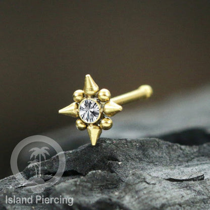 Nose Pin Piercing Jewelry Perhiasan Hidung banyak variasi warna gold dengan Kristal dan Batu