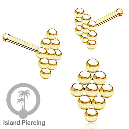 Nose Pin Piercing Jewelry Perhiasan Hidung banyak model istimewa warna gold