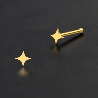 Nose Pin Piercing Jewelry Perhiasan Hidung warna gold byk pilihan motif menarik