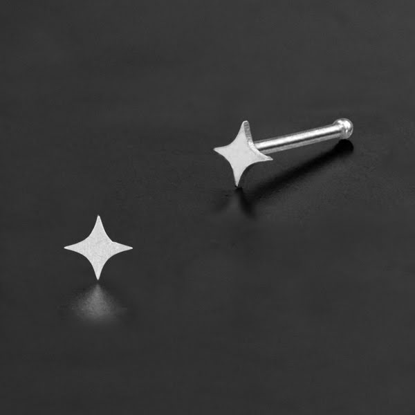 Nose Pin Piercing Jewelry Perhiasan Hidung warna silver byk pilihan motif menarik