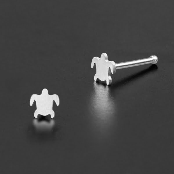 Nose Pin Piercing Jewelry Perhiasan Hidung warna silver byk pilihan motif menarik