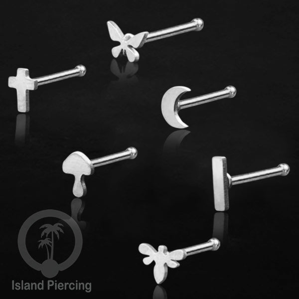 Nose Pin Piercing Jewelry Perhiasan Hidung warna silver banyak pilihan desain popular