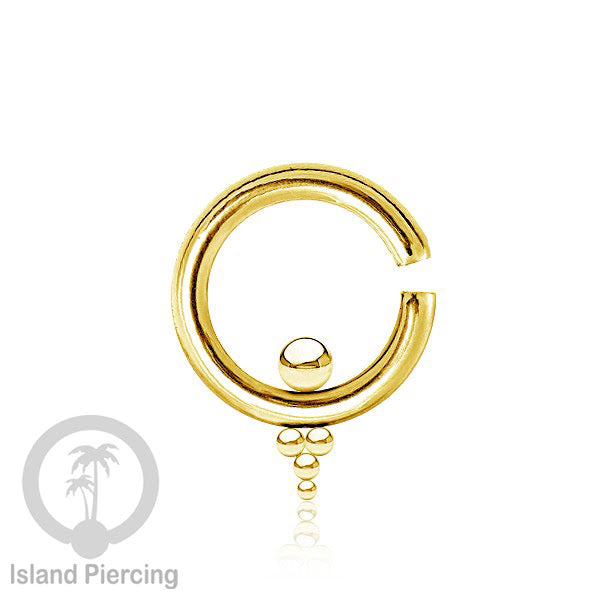 Tindik stainless body piercing, lingkaran terbuka dengan las bola pakai tangan
