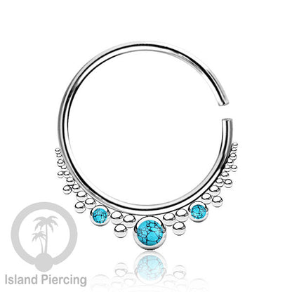 Tindik Baja stainless, Anting Hoop, Tindik Baja Ukuran 3mm dengan batu