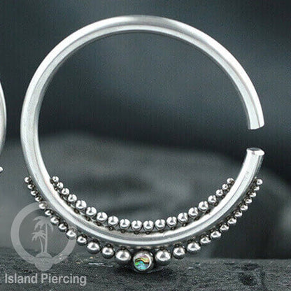 Tindik Baja stainless, Anting Hoop, Tindik Baja Ukuran 3mm dengan batu