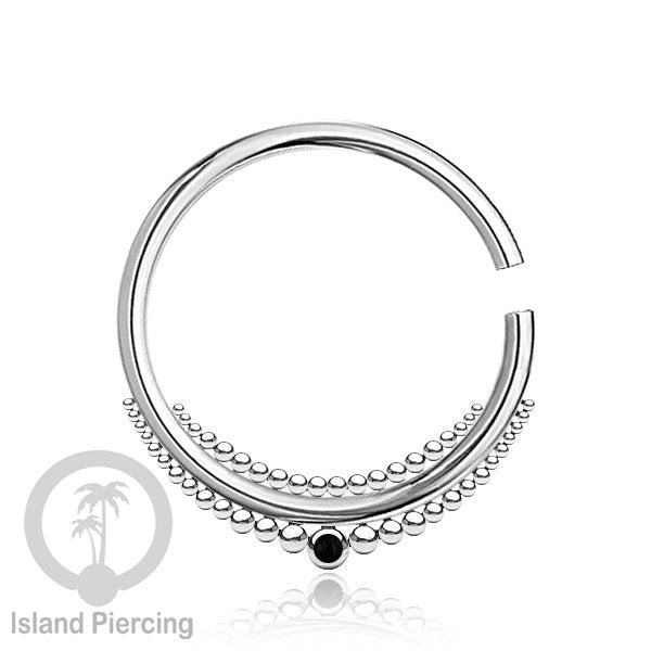 Tindik Baja stainless, Anting Hoop, Tindik Baja Ukuran 3mm dengan batu