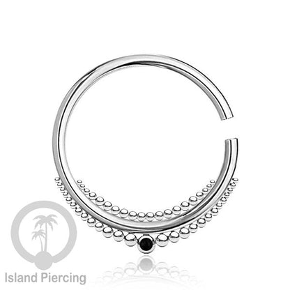Tindik Baja stainless, Anting Hoop, Tindik Baja Ukuran 3mm dengan batu