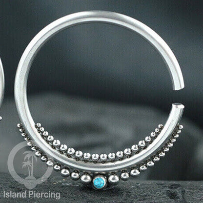 Tindik Baja stainless, Anting Hoop, Tindik Baja Ukuran 3mm dengan batu