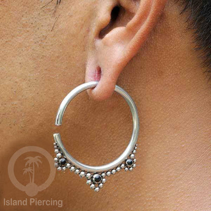 Body Piercing Stainless  Anting Tindik Lingkaran Ukuran Sedang, 3mm