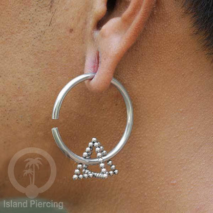 Body Piercing Stainless  Anting Tindik Lingkaran Ukuran Sedang, 3mm