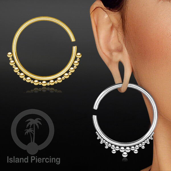 Tindik Piercing Stainless, Anting-anting hoop Earring, lubang telinga 4mm