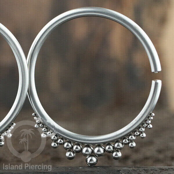 Tindik Piercing Stainless, Anting-anting hoop Earring, lubang telinga 4mm