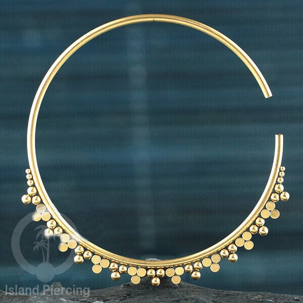 Piercing Tindik Stainless selera Hoop Earring. Warna Gold dan Silver ukuran lubang 2mm