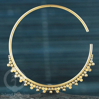 Piercing Tindik Stainless selera Hoop Earring. Warna Gold dan Silver ukuran lubang 2mm