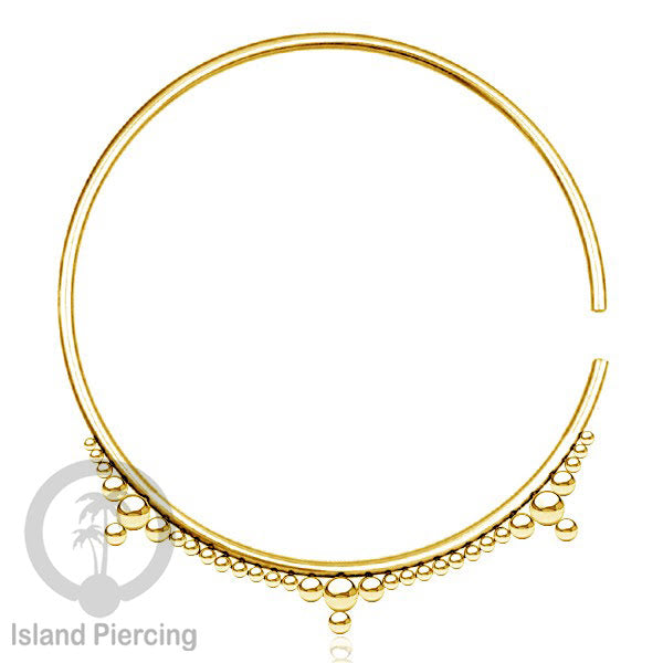 Piercing Tindik Stainless selera Hoop Earring. Warna Gold dan Silver ukuran lubang 2mm