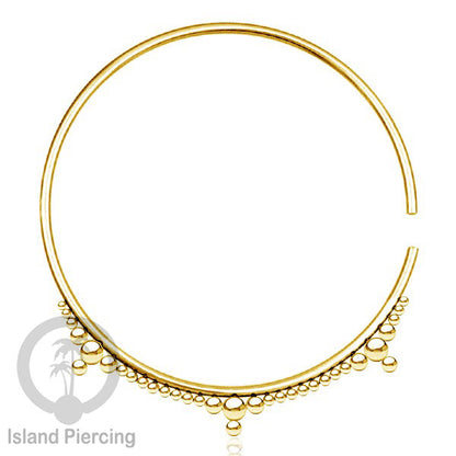 Piercing Tindik Stainless selera Hoop Earring. Warna Gold dan Silver ukuran lubang 2mm