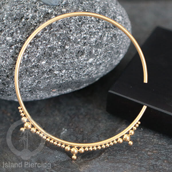 Piercing Tindik Stainless selera Hoop Earring. Warna Gold dan Silver ukuran lubang 2mm