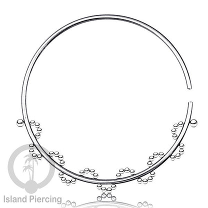 Stainless Steel Piercings, Hoop Earrings, 2mm Steel Piercings.