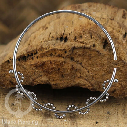 Stainless Steel Piercings, Hoop Earrings, 2mm Steel Piercings.