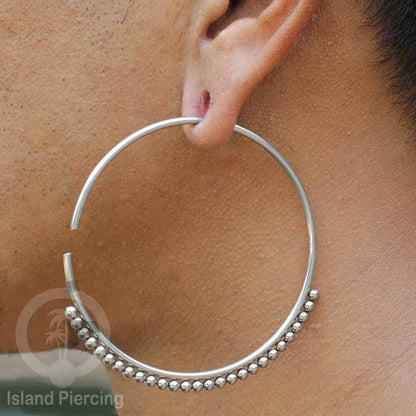 Stainless Steel Piercings, Hoop Earrings, 2mm Steel Piercings.