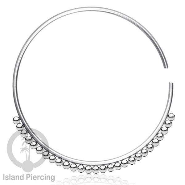 Stainless Steel Piercings, Hoop Earrings, 2mm Steel Piercings.