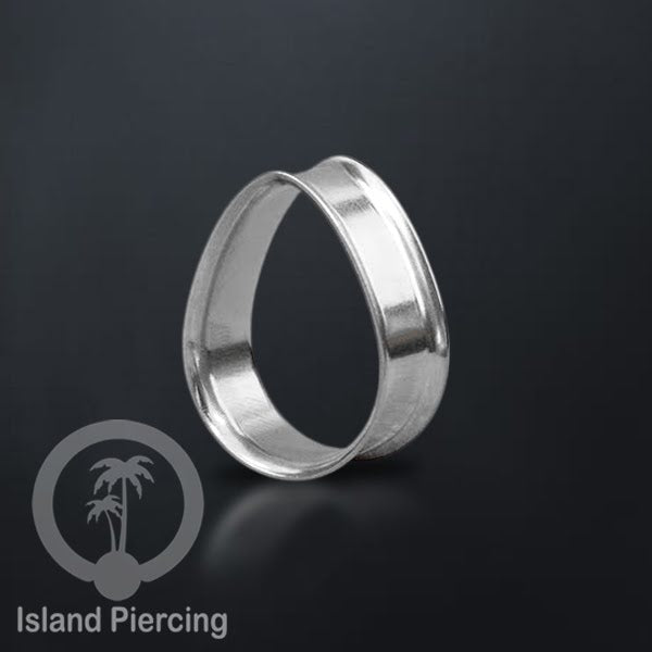 Steel Ear-tunnel Tear Drop Plug Piercing Stainless warna Silver, Black, Gold &amp; Rose gold