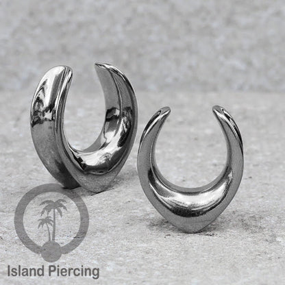 Anting Steel Ear-tunnel Body Jewelry Plug Stainless saddle style