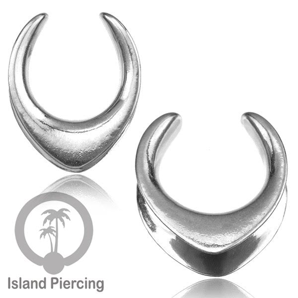 Anting Steel Ear-tunnel Body Jewelry Plug Stainless saddle style