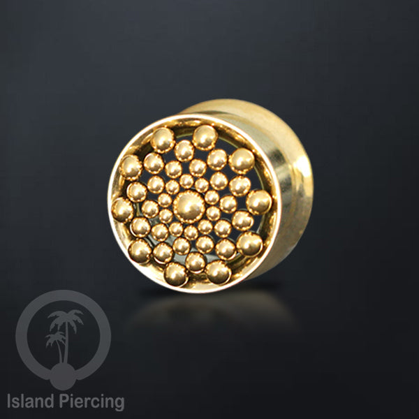 Anting tunnel Piercing stainless warna gold dan silver dengan desain menarik