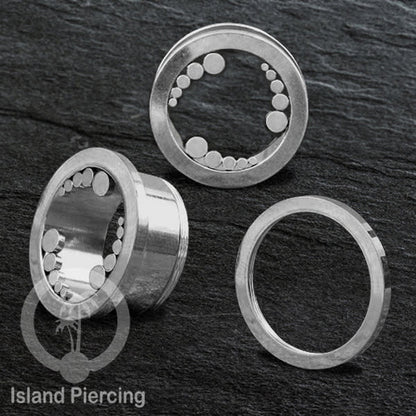 Anting tunnel Piercing stainless warna silver cocok untuk body jewelry