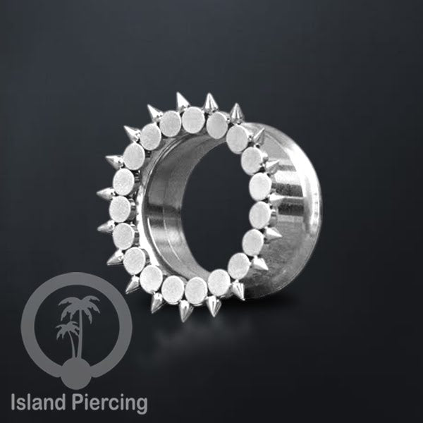 Anting Plug dan Tunnel Piercing stainless steel warna silver yang istemewa