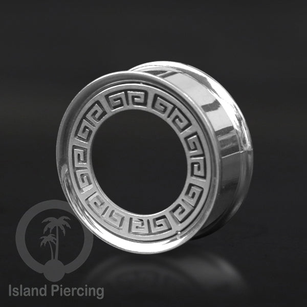Anting Tindik Plug Stainless warna silver, Ear Piercing tunnel banyak variasi dan ukuran