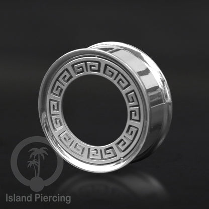 Anting Tindik Plug Stainless warna silver, Ear Piercing tunnel banyak variasi dan ukuran