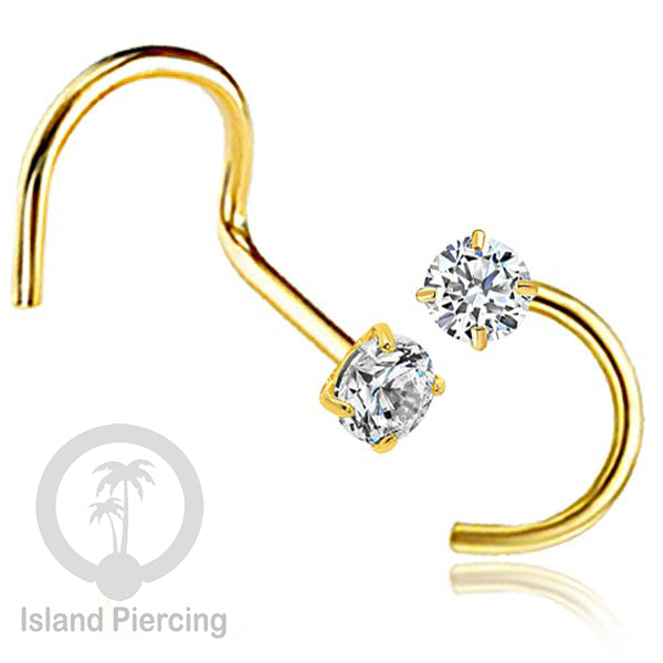 Nose screw piercing jewelry perhiasan hidung dengan banyak variasi Kristal Zirconia