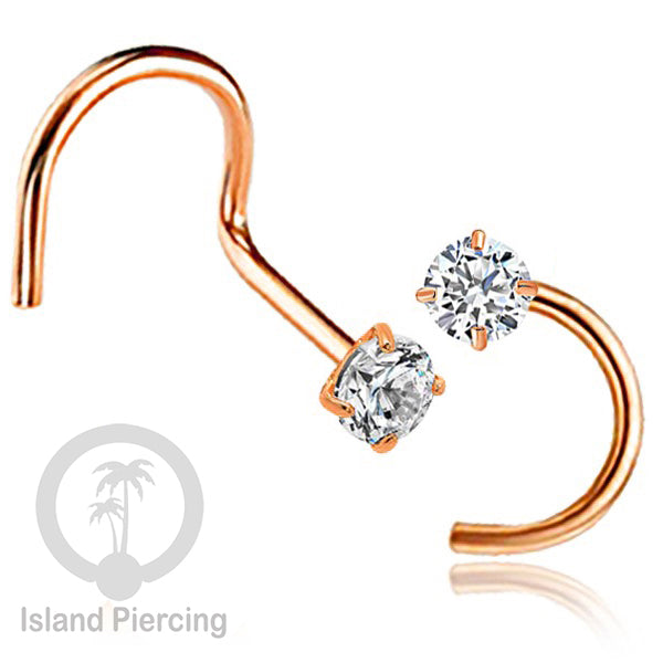 Nose screw piercing jewelry perhiasan hidung dengan banyak variasi Kristal Zirconia