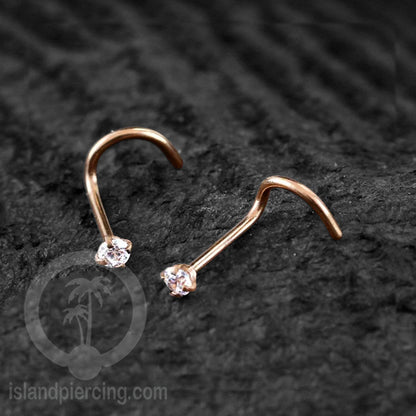 Nose screw piercing jewelry perhiasan hidung dengan banyak variasi Kristal Zirconia