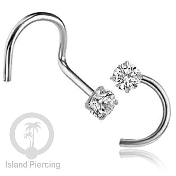 Nose screw piercing jewelry perhiasan hidung dengan banyak variasi Kristal Zirconia
