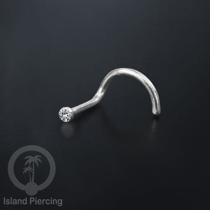Nose screw piercing jewelry perhiasan hidung dengan banyak variasi Kristal Zirconia