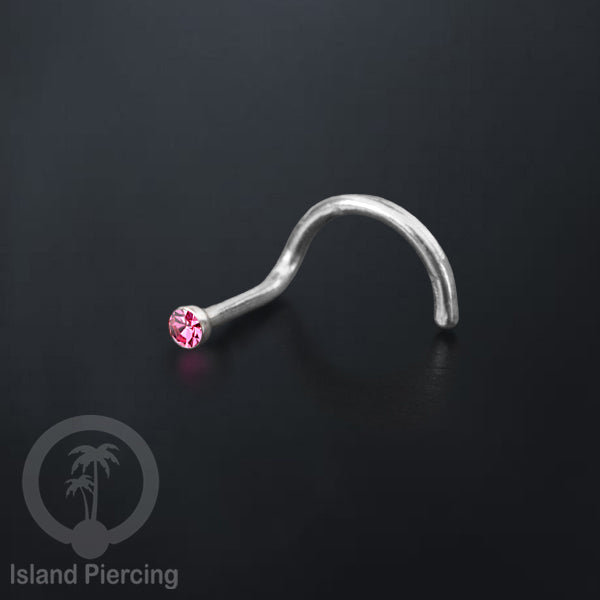 Nose screw piercing jewelry perhiasan hidung dengan banyak variasi Kristal Zirconia